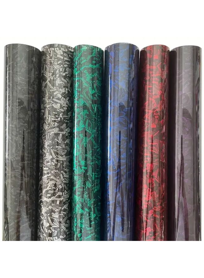Forged Carbon Fiber Vinyl Coating Tape Silvery Color 50cm x 200cm - Image 1